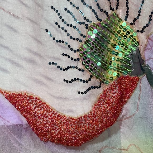 Silk Sequins & Beaded Coverup - Picture 8 of 12